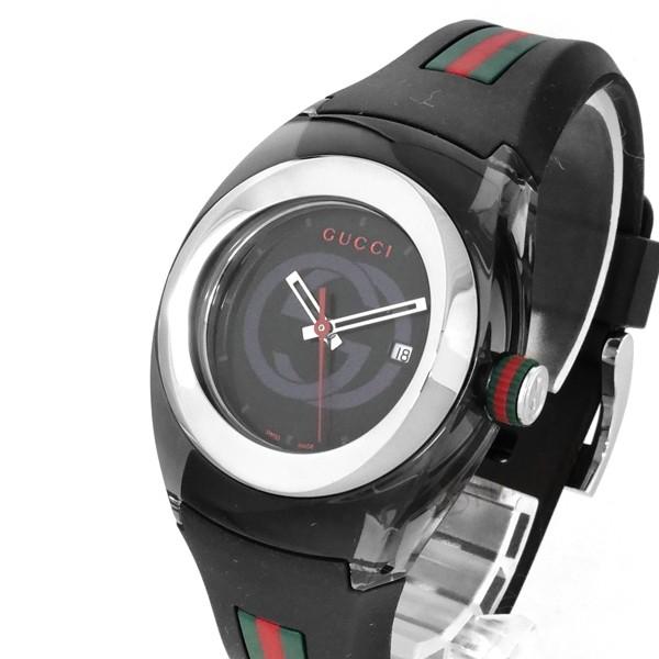  Shop Authentic Gucci Sync Quartz Black Dial Black Rubber Strap Watch For Men - YA137301 - Luxxuri
