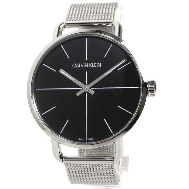  Shop Authentic Calvin Klein Even Black Dial Silver Mesh Bracelet Watch for Women - K7B21121 - Luxxuri
