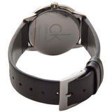  Shop Authentic Calvin Klein Minimal Grey Dial Black Leather Strap Watch for Men - K3M221C3 - Luxxuri
