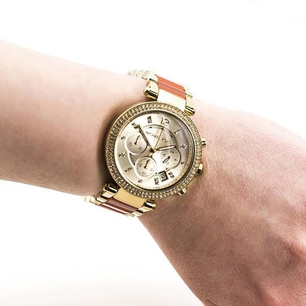  Shop Authentic Michael Kors Parker Gold Dial Two Tone Steel Strap Watch for Women - MK6139 - Luxxuri