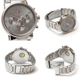  Shop Authentic Tommy Hilfiger Chronograph Grey Dial Silver Steel Strap Watch for Men - 1710382 - Luxxuri