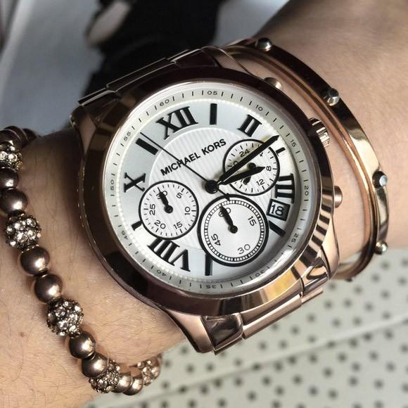  Shop Authentic Michael Kors Cooper Chronograph White Dial Gold Steel Strap Watch For Women - MK5916 - Luxxuri