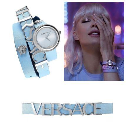  Shop Authentic Versace V Flare Silver Dial Blue Leather Strap Watch for Women - VEBN00118 - Luxxuri