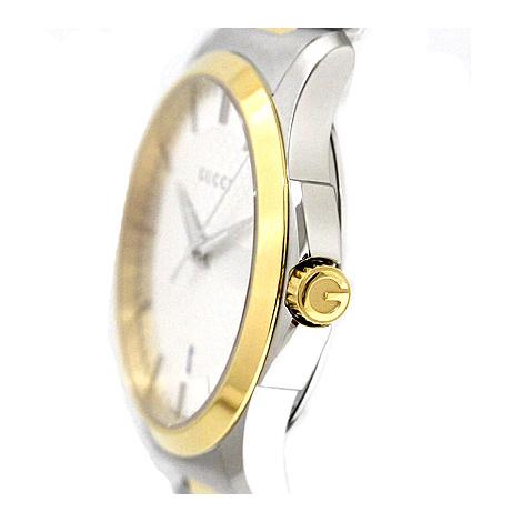  Shop Authentic Gucci G Timeless Quartz Silver Dial Two Tone Steel Strap Watch For Men - YA126450 - Luxxuri