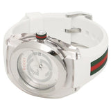  Shop Authentic Gucci SYNC XXL White Dial White Rubber Strap Watch For Men - YA137102 - Luxxuri