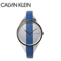  Shop Authentic Calvin Klein Rebel Blue Silver Dial Blue Leather Strap Watch for Women - K8P231V6 - Luxxuri