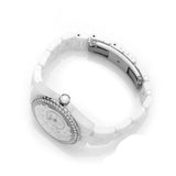  Shop Authentic Chanel J12 Quartz Diamonds White Dial White Steel Strap Watch for Women - J12 H6418 - Luxxuri