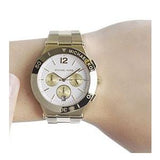  Shop Authentic Michael Kors Wyatt Chronograph White Dial Gold Steel Strap Watch For Women - MK5933 - Luxxuri