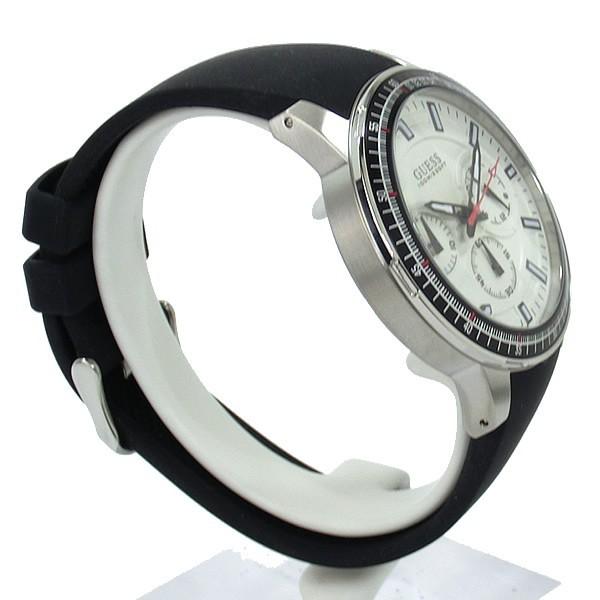  Shop Authentic Guess Fuel Multifunction White Dial Black Rubber Strap Watch for Men - W0802G1 - Luxxuri