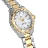  Shop Authentic Tag Heuer Aquaracer Quartz Diamonds Mother of Pearl Dial Two Tone Steel Strap Watch for Women - WBD1423.BB0321 - Luxxuri