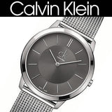  Shop Authentic Calvin Klein Minimal Grey Dial Silver Mesh Bracelet Watch for Men - K3M21124 - Luxxuri
