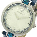  Shop Authentic Versace Olympo Gleam White Dial Green Leather Strap Watch for Women - VAN020016 - Luxxuri