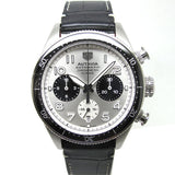  Shop Authentic Tag Heuer Autavia Chronometer Flyback Chronograph Silver Dial Black Leather Strap Watch for Men - CBE511B.FC8279 - Luxxuri