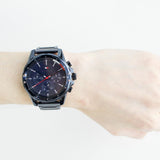  Shop Authentic Tommy Hilfiger Mason Blue Dial Blue Steel Strap Watch for Men - 1791789 - Luxxuri