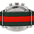  Shop Authentic Gucci Grip Quartz Chronograph Red Dial Two Tone NATO Strap Watch for Men - YA157304 - Luxxuri