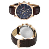  Shop Authentic Tommy Hilfiger Kane Chronograph Blue Dial Brown Leather Strap Watch for Men - 1791399 - Luxxuri