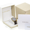  Shop Authentic Versace V-Ray Chronograph Quartz Black Dial Brown Leather Strap Watch For Men - VEDB00318 - Luxxuri