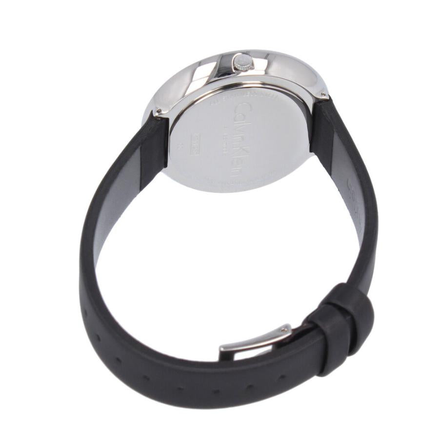  Shop Authentic Calvin Klein Chic Black Dial Black Leather Strap Watch for Women - K7N23CB1 - Luxxuri