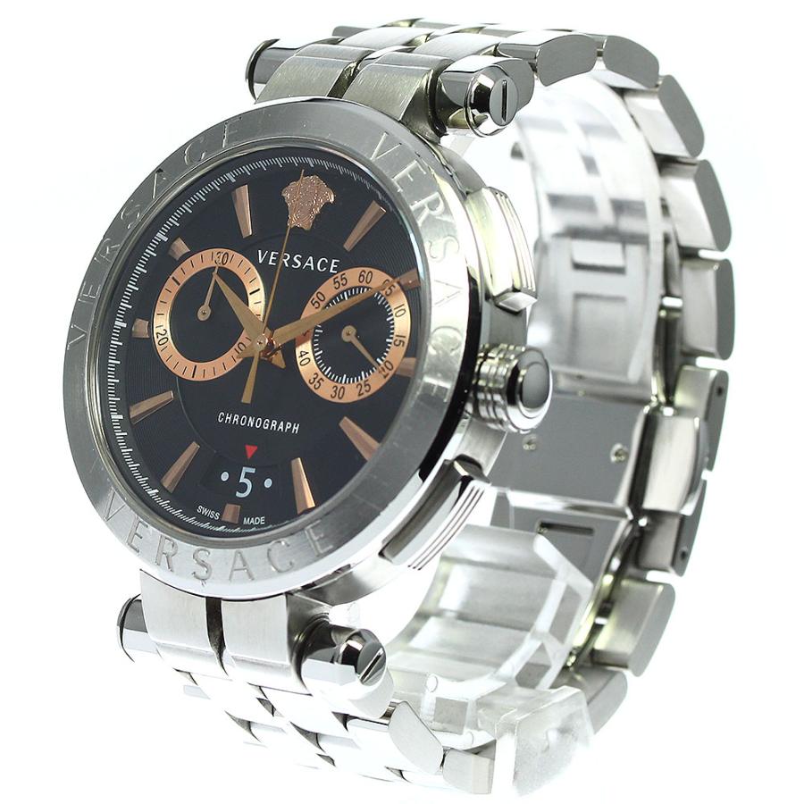  Shop Authentic Versace Aion Chronograph Black Dial Silver Steel Strap Watch For Men - VE1D01019 - Luxxuri