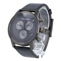  Shop Authentic Calvin Klein City Chronograph Grey Dial Black Leather Strap Watch for Men - K2G177C3 - Luxxuri
