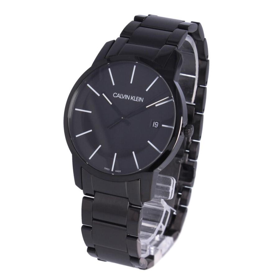  Shop Authentic Calvin Klein City Quartz Black Dial Black Steel Strap Watch for Men - K2G2G4B1 - Luxxuri