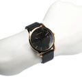  Shop Authentic Calvin Klein City Quartz Black Dial Black Leather Strap Watch for Men - K2G2G6CZ - Luxxuri