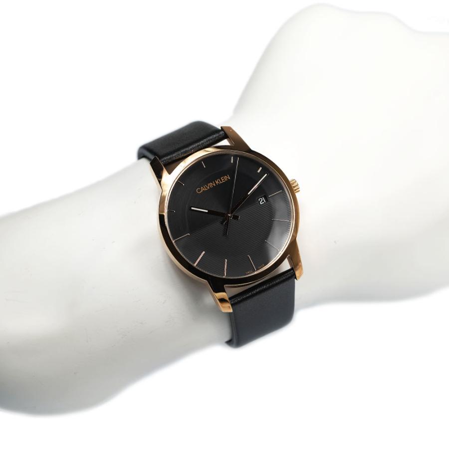  Shop Authentic Calvin Klein City Quartz Black Dial Black Leather Strap Watch for Men - K2G2G6CZ - Luxxuri