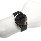  Shop Authentic Calvin Klein City Quartz Black Dial Black Leather Strap Watch for Men - K2G2G6CZ - Luxxuri