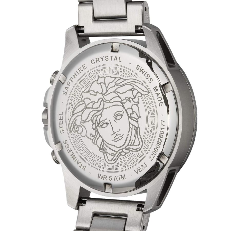  Shop Authentic Versace Greca Action Chronograph Quartz Green Dial Silver Steel Strap Watch for Men - VE3J00422 - Luxxuri