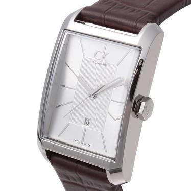  Shop Authentic Calvin Klein Window Silver Dial Brown Leather Strap Watch for Women - K2M23126 - Luxxuri