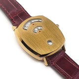  Shop Authentic Gucci Grip Quartz Gold Dial Maroon Leather Strap Watch For Women - YA157402 - Luxxuri