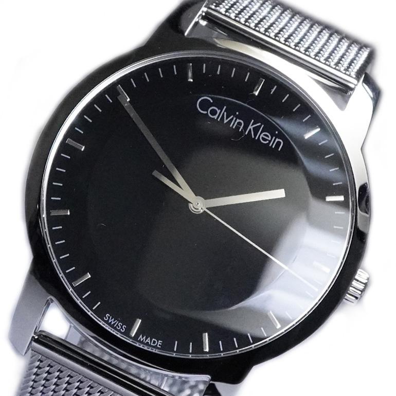  Shop Authentic Calvin Klein City Chronograph Black Dial Silver Mesh Bracelet Watch for Men - K2G2G121 - Luxxuri