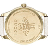  Shop Authentic Gucci G Timeless Quartz Gold Dial Beige Leather Strap Watch For Women - YA1264180 - Luxxuri