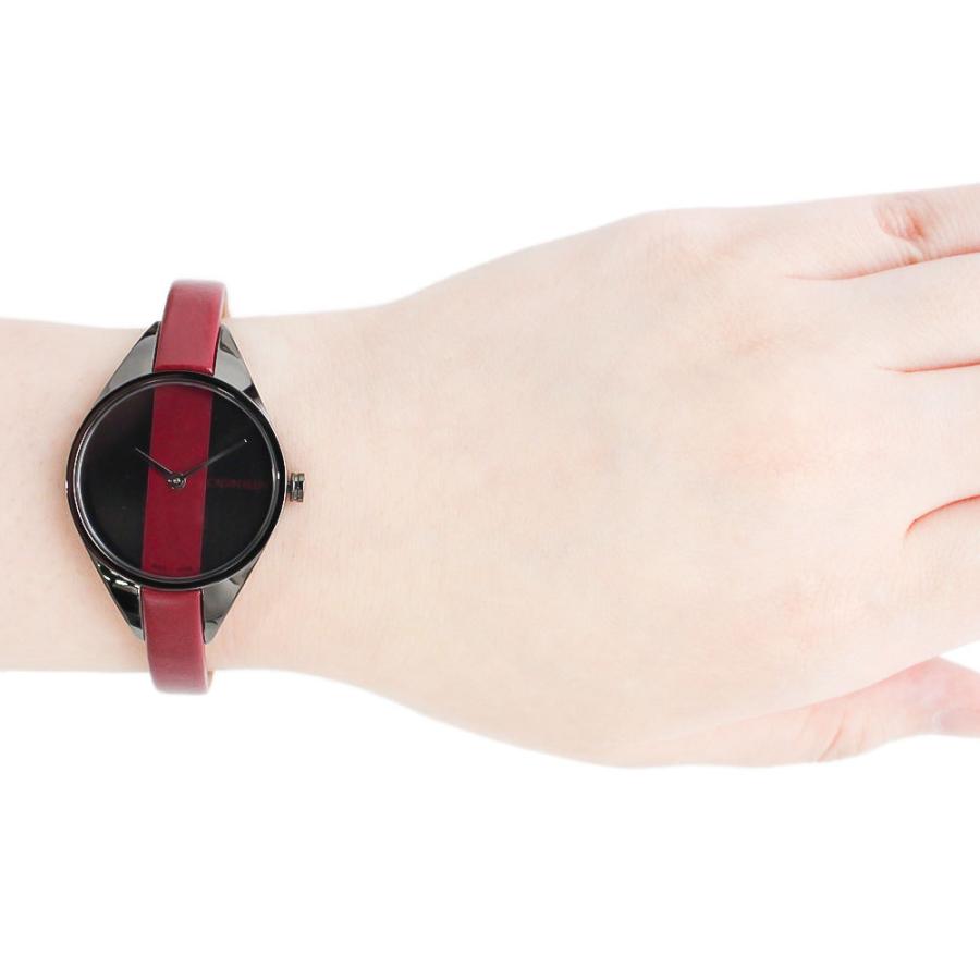  Shop Authentic Calvin Klein Rebel Red Black Dial Red Leather Strap Watch for Women - K8P237U1 - Luxxuri
