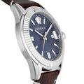  Shop Authentic Versace Greca Time Quartz Blue Dial Brown Leather Strap Watch For Men - VE3K00122 - Luxxuri