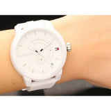  Shop Authentic Tommy Hilfiger Denim Analog White Dial White Rubber Strap Watch for Men - 1791481 - Luxxuri