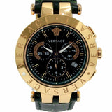  Shop Authentic Versace V-Race Quartz Black Dial Black Leather Strap Watch For Men - VEBV00119 - Luxxuri