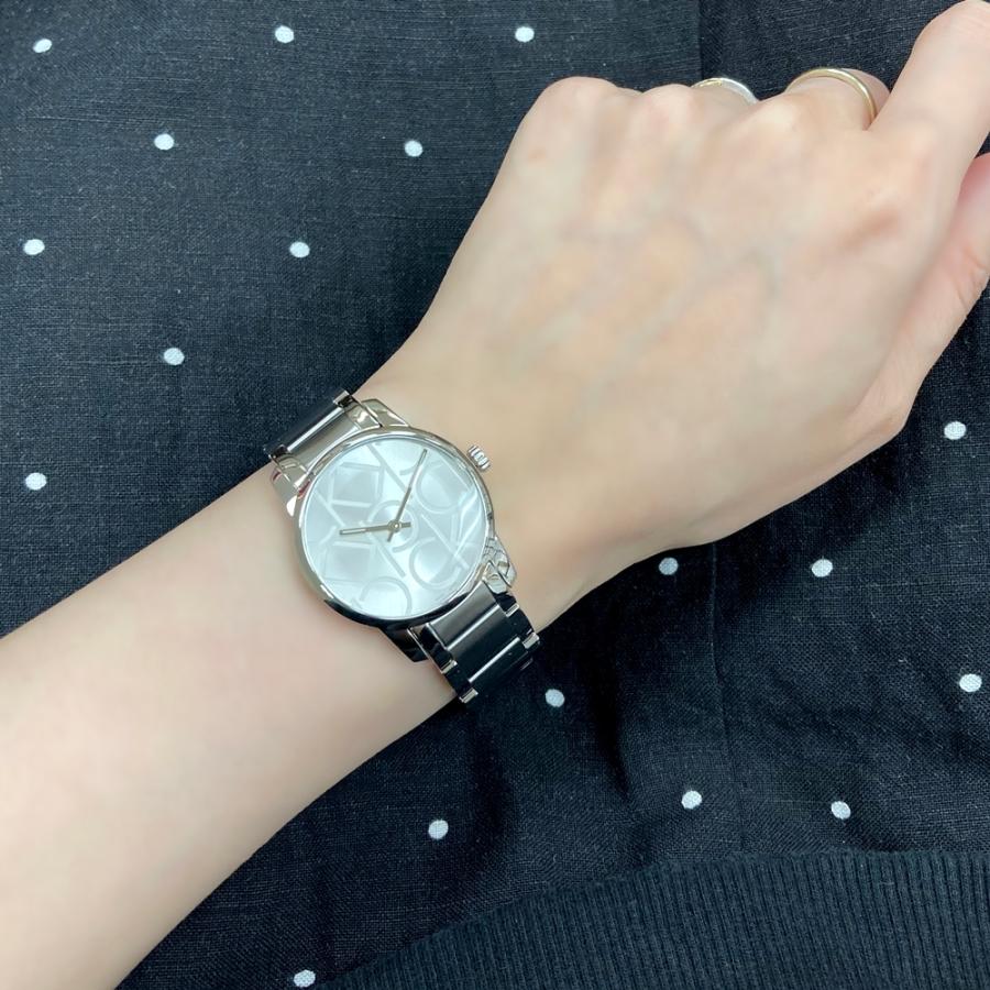 Calvin Klein City Silver Dial Silver Steel Strap Watch for Women - K2G23142