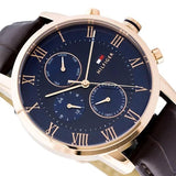  Shop Authentic Tommy Hilfiger Kane Chronograph Blue Dial Brown Leather Strap Watch for Men - 1791399 - Luxxuri