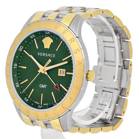  Shop Authentic Versace Univers Quartz Green Dial Two Tone Steel Strap Watch for Men - VEBK00718 - Luxxuri