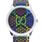  Shop Authentic Gucci G Timeless Quartz Black Dial Black Leather Strap Watch For Women - YA1264146 - Luxxuri