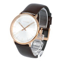  Shop Authentic Calvin Klein High Noon Silver Dial Brown Leather Strap Watch for Men - K8M216G6 - Luxxuri