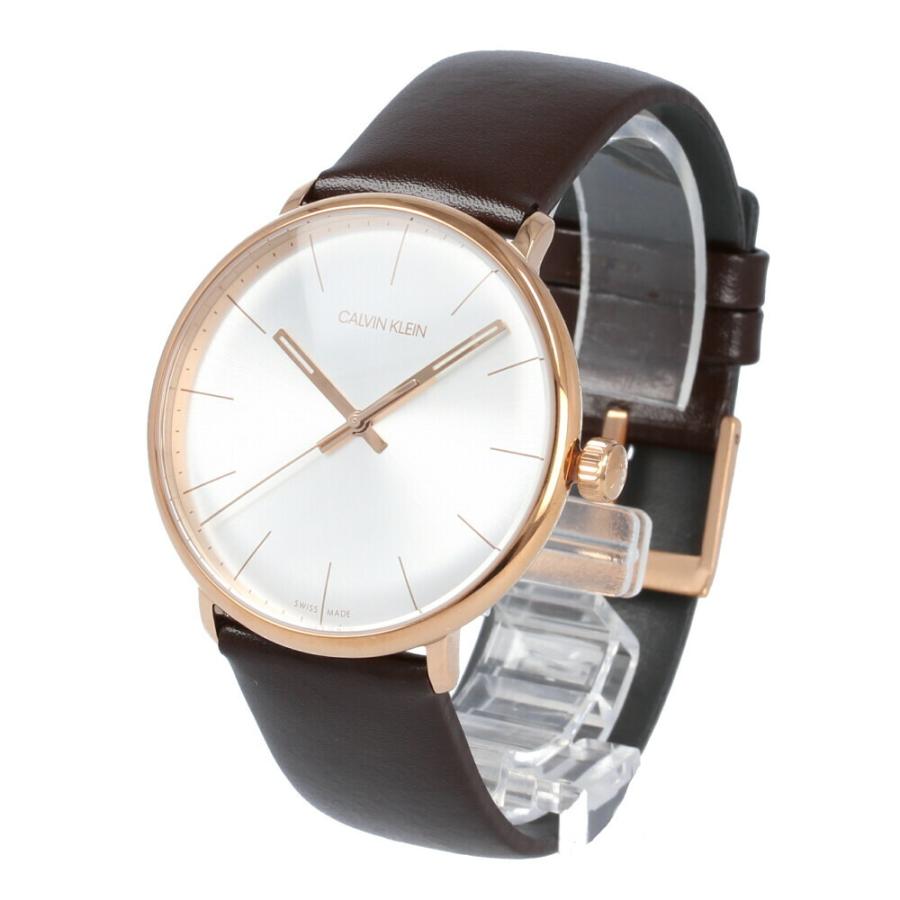  Shop Authentic Calvin Klein High Noon Silver Dial Brown Leather Strap Watch for Men - K8M216G6 - Luxxuri