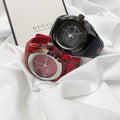  Shop Authentic Gucci Sync Quartz Red Dial Red Rubber Strap Watch For Women - YA137303 - Luxxuri