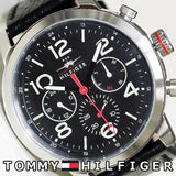  Shop Authentic Tommy Hilfiger Jake Chronograph Black Dial Black Leather Strap Watch for Men - 1791232 - Luxxuri