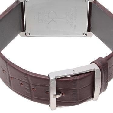  Shop Authentic Calvin Klein Window Silver Dial Brown Leather Strap Watch for Women - K2M23126 - Luxxuri