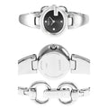  Shop Authentic Gucci Guccisima Quartz Black Dial Silver Steel Strap Watch For Women - YA134501 - Luxxuri