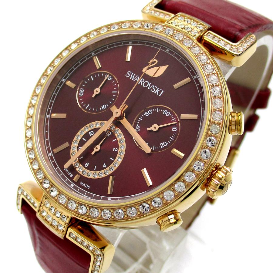  Shop Authentic Swarovski Era Journey Red Dial Red Leather Strap Watch for Women - 5416701 - Luxxuri