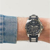  Shop Authentic Guess Intrepid Chronograph Black Dial Two Tone Steel Strap Watch for Men - W0167G1 - Luxxuri