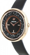  Shop Authentic Swarovski Crystalline Pure Black Dial Black Leather Strap Watch for Women - 5275043 - Luxxuri
